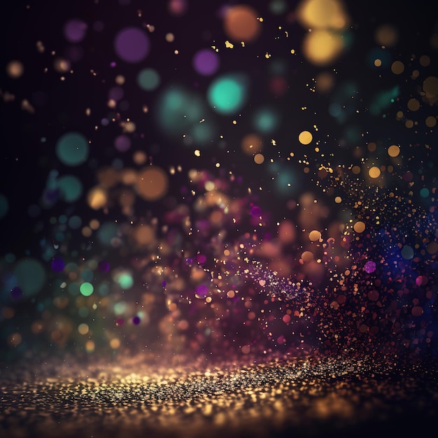 background with blurred luxury light confetti