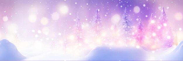 Background with bokeh and snowfall AI