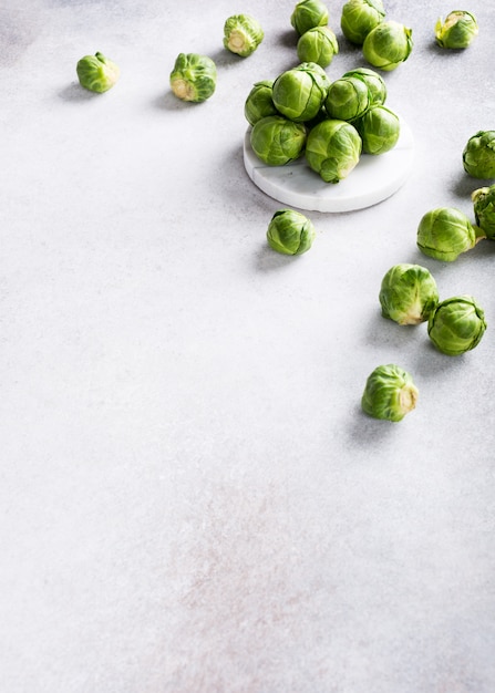 Background with Brussels sprouts