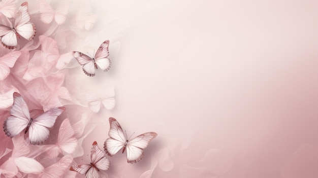 Background with butterflies in Pearl color