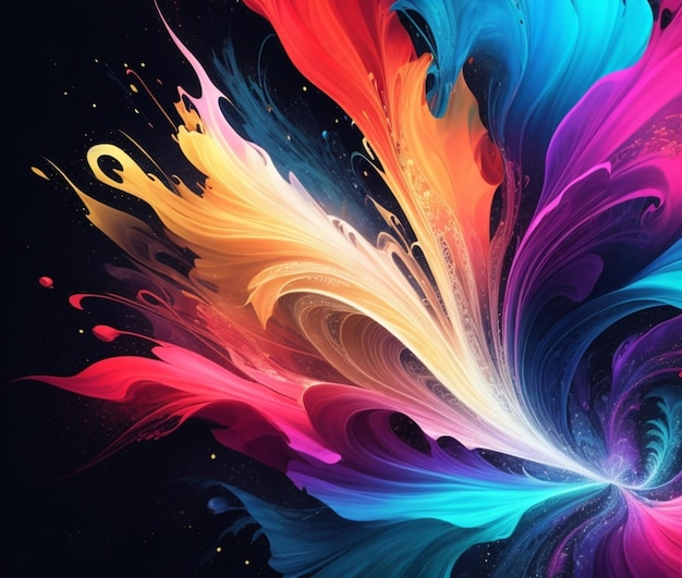 Background with colored abstract waves