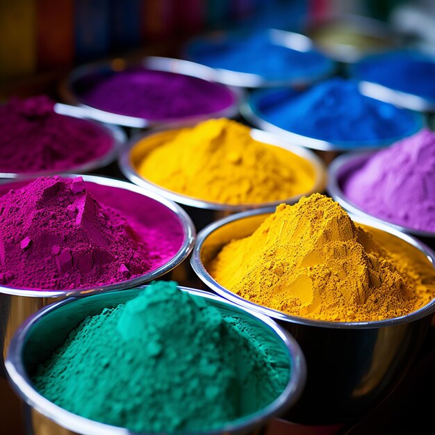 Background with colored pigments for holi