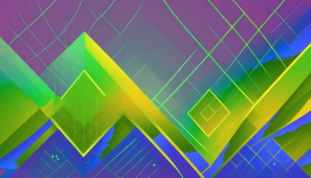 Background with colorful different shapes