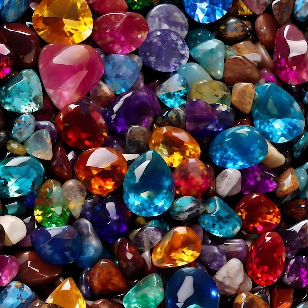 Background with colorful gemstones