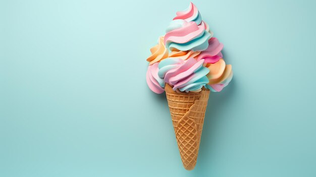 Background With Colorful Ice Cream