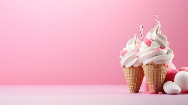 Background with colorful ice cream