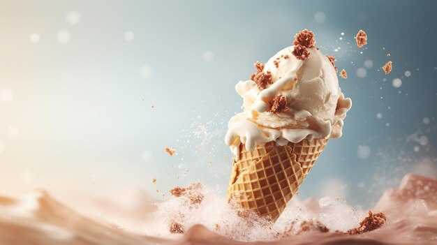 Background With Colorful Ice Cream