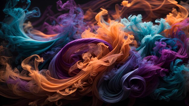 Background with colorful smoke