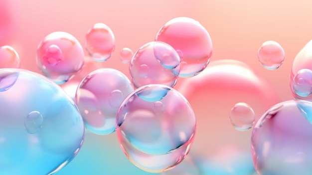 background with colorful and vibrant bubbles ai