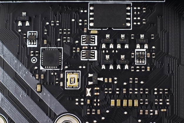 Sfondo con circuito di computer. sfondo di scienza tecnologica.