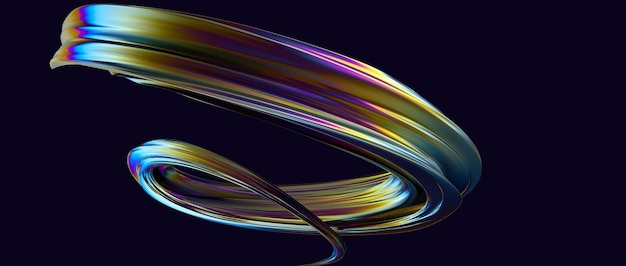 background with curved iridescent surface