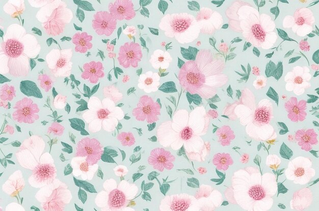 Photo background with ditsy florals