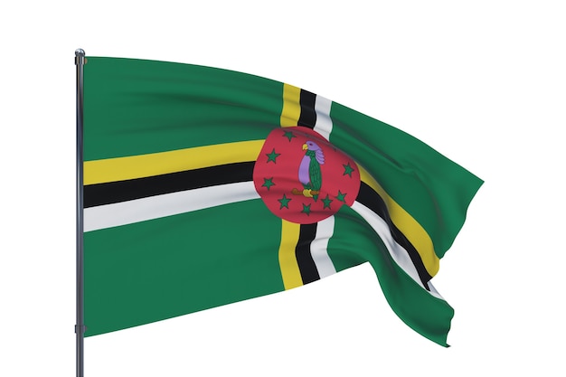 Background with flag of dominica