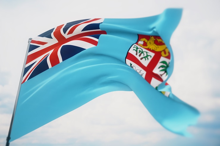 Background with flag of fiji