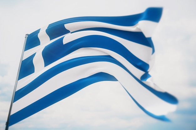 Background with flag of greece