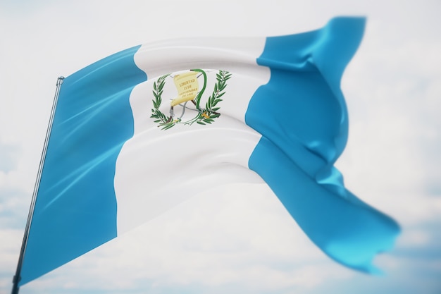 Background with flag of guatemala