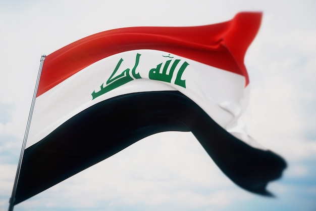 Background with flag of iraq