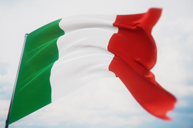 Background with flag of italy