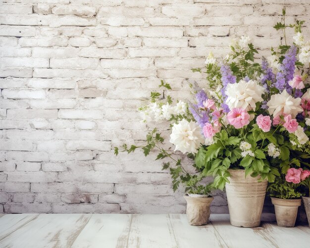 background with flowers and gift