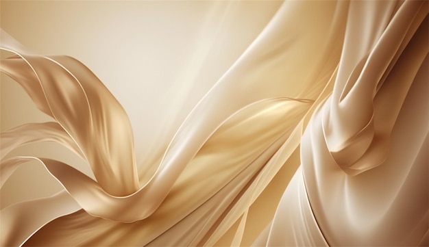 A background with a flowing fabric and a light brown background.