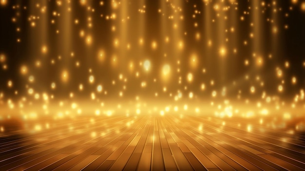 Background with Generative AI and Gold Lights Rays