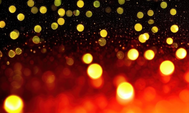 background with gold particles and bokeh