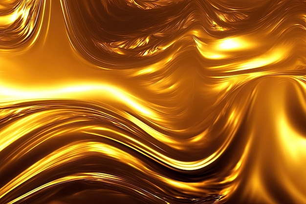 Background with golden liquid paint gel for skin care gold macro Generative AI