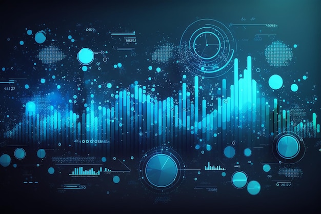 A background with a graph and a number of circles on it