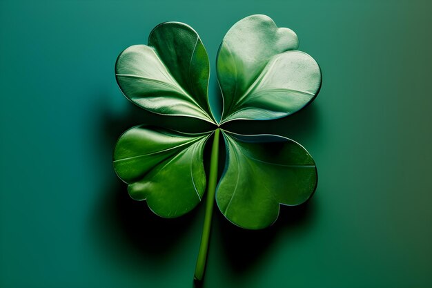 Background with green clover leaves for Saint Patricks day Shamrock fortune symbol Generative AI