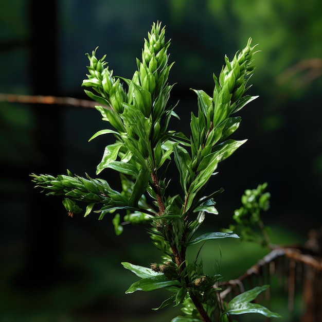 Background with Green leaves AI generated