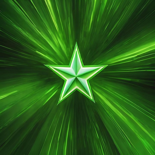 Background with a green star