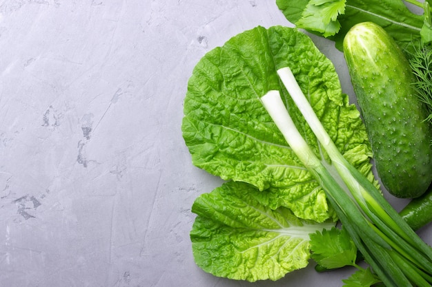 Background with green vegetables