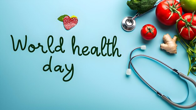 Background with health illustration