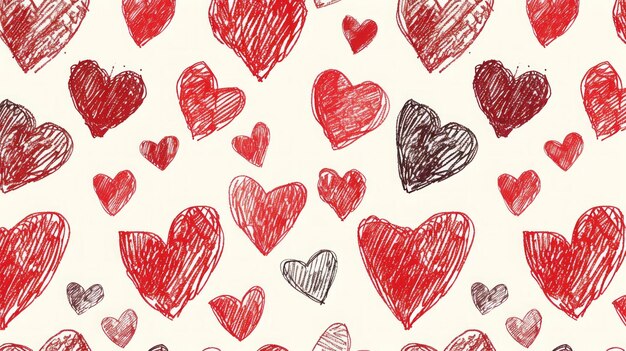 Photo background with hearts illustration