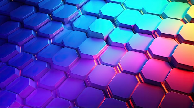 A background with hexagonal honeycomb cells in a gradient color scheme