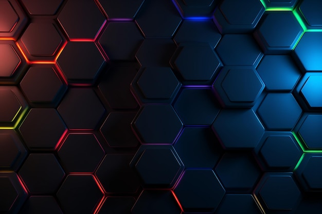 Photo background with hexagonal shapes and colors