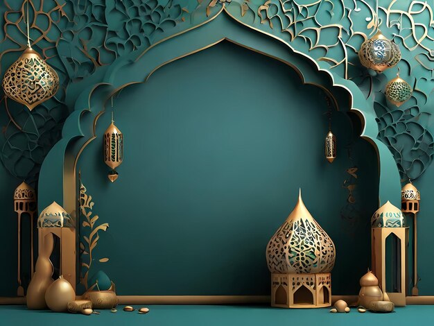 background with islamic moesleem style for greeting card