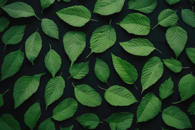 background with leaves of a green color natural background