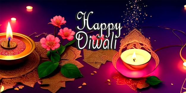 디왈리를 축하하기 위해 조명이 있는 배경 디왈리 배경 디왈리 축하 힌두교 축제