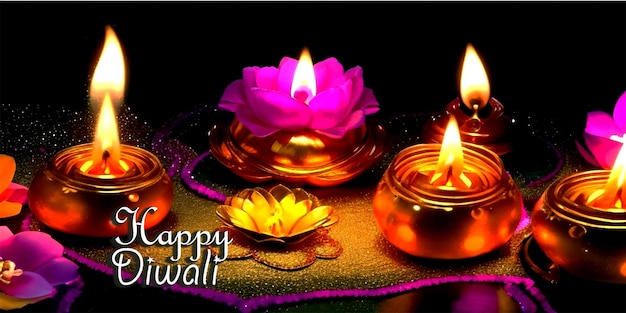 Background with lights to celebrate Diwali