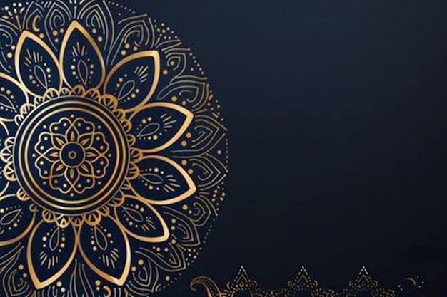 Photo background with luxury mandala design