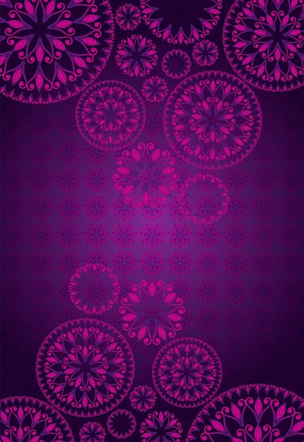 Photo background with mandala ornament, round indian pattern, muslim pattern