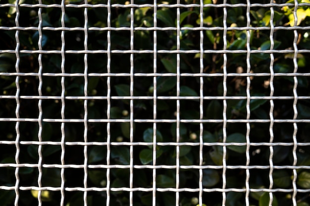 Photo background with metallic fence texture