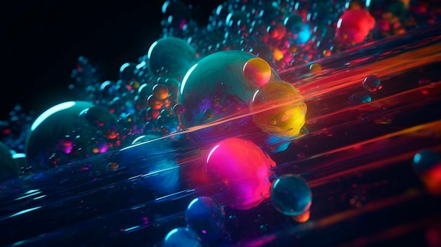 Background with modern graphics elements of rainbow colors