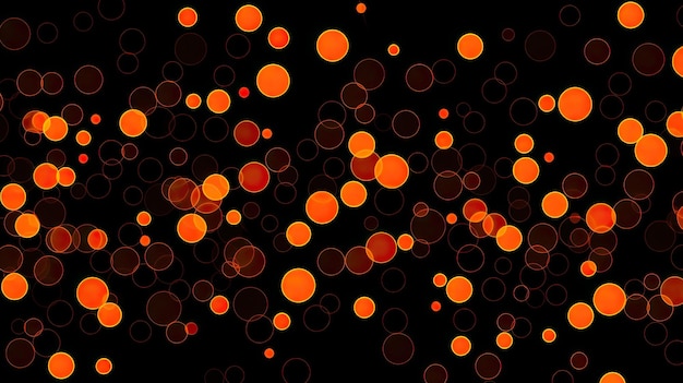 A background with neon orange circles arranged in a random pattern