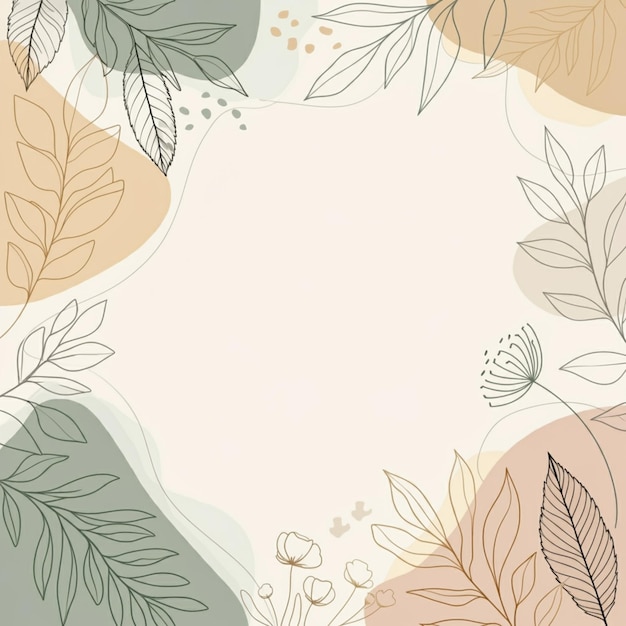 a background with a pattern of leaves and a place for text