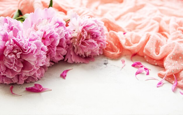 Background with peonies