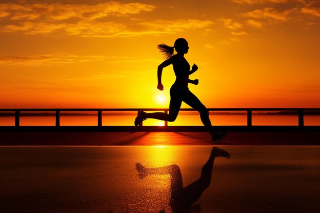 Background with a person running