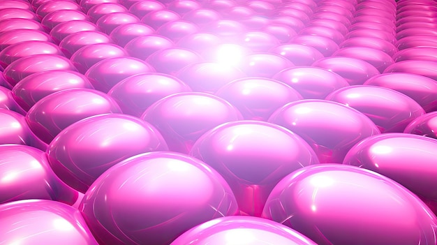 Background with pink circles arranged in a checkerboard pattern with a mirror effect and radial blur