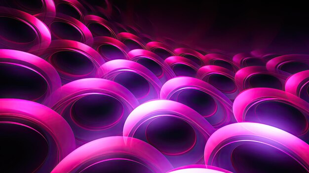 Background with pink circles arranged in a repeating pattern with a motion blur effect and light